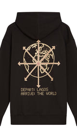 Puma X davido fleece hoodie in color PUMA Black - Back View