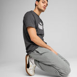 Puma essentials no. 1 logo sweatpants in black - Model Shot 02