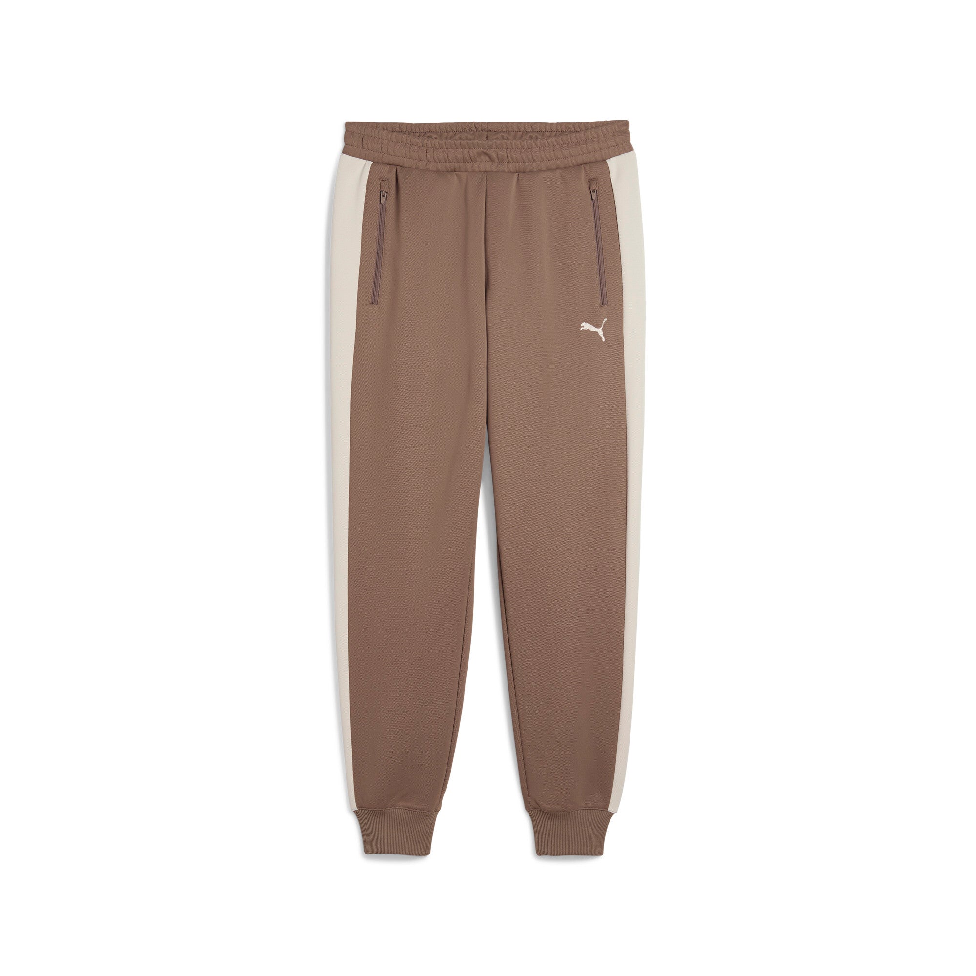 Puma T7 always on track pants in totally taupe - Front View
