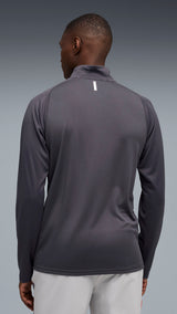 PUMA PWRTRAIN quarter-zip training tee men in galactic gray — model shot 2