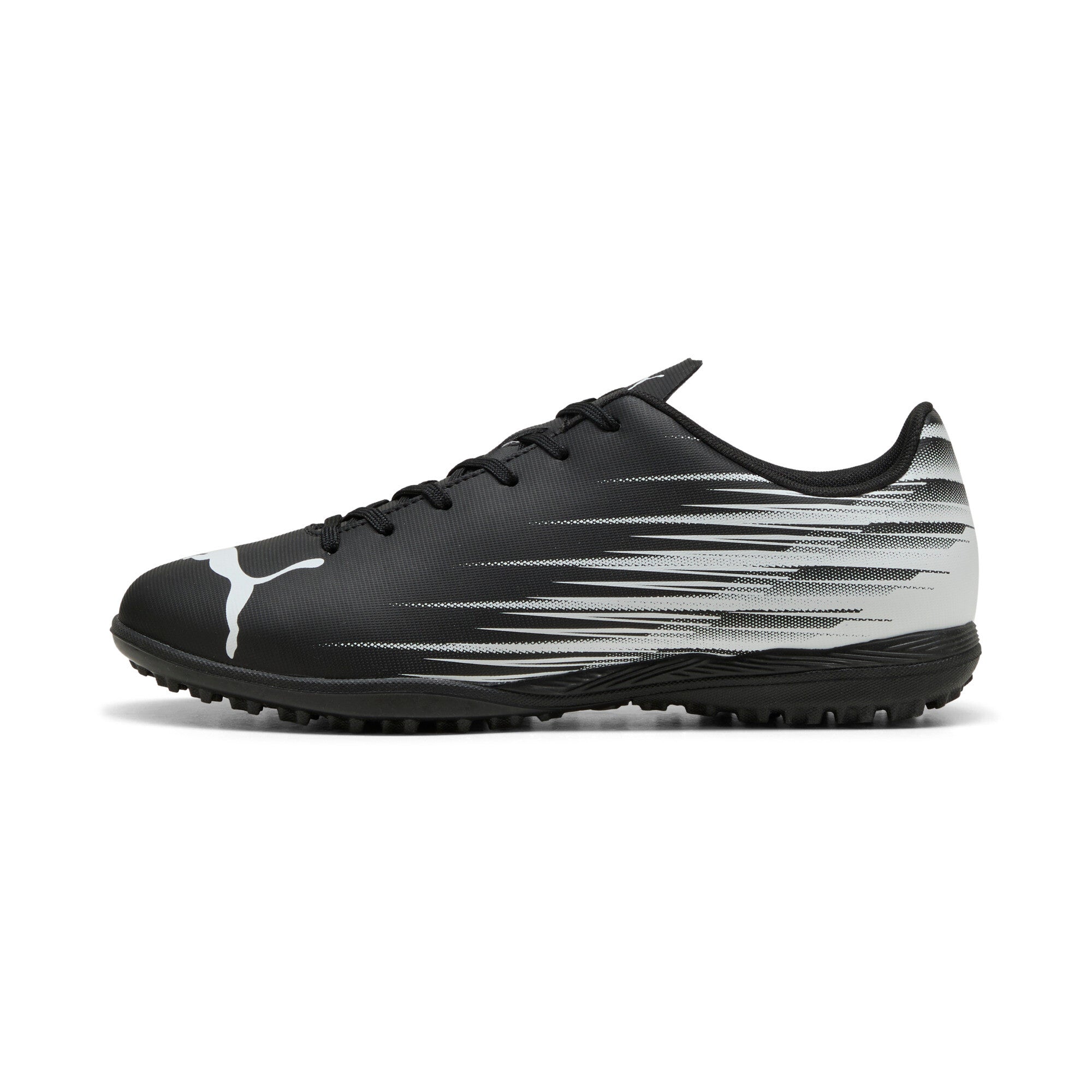 PUMA ATTACANTO II TT football boots men in black and white — side view 1
