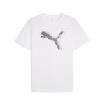 Puma graphics cat logo tee in white - Front View
