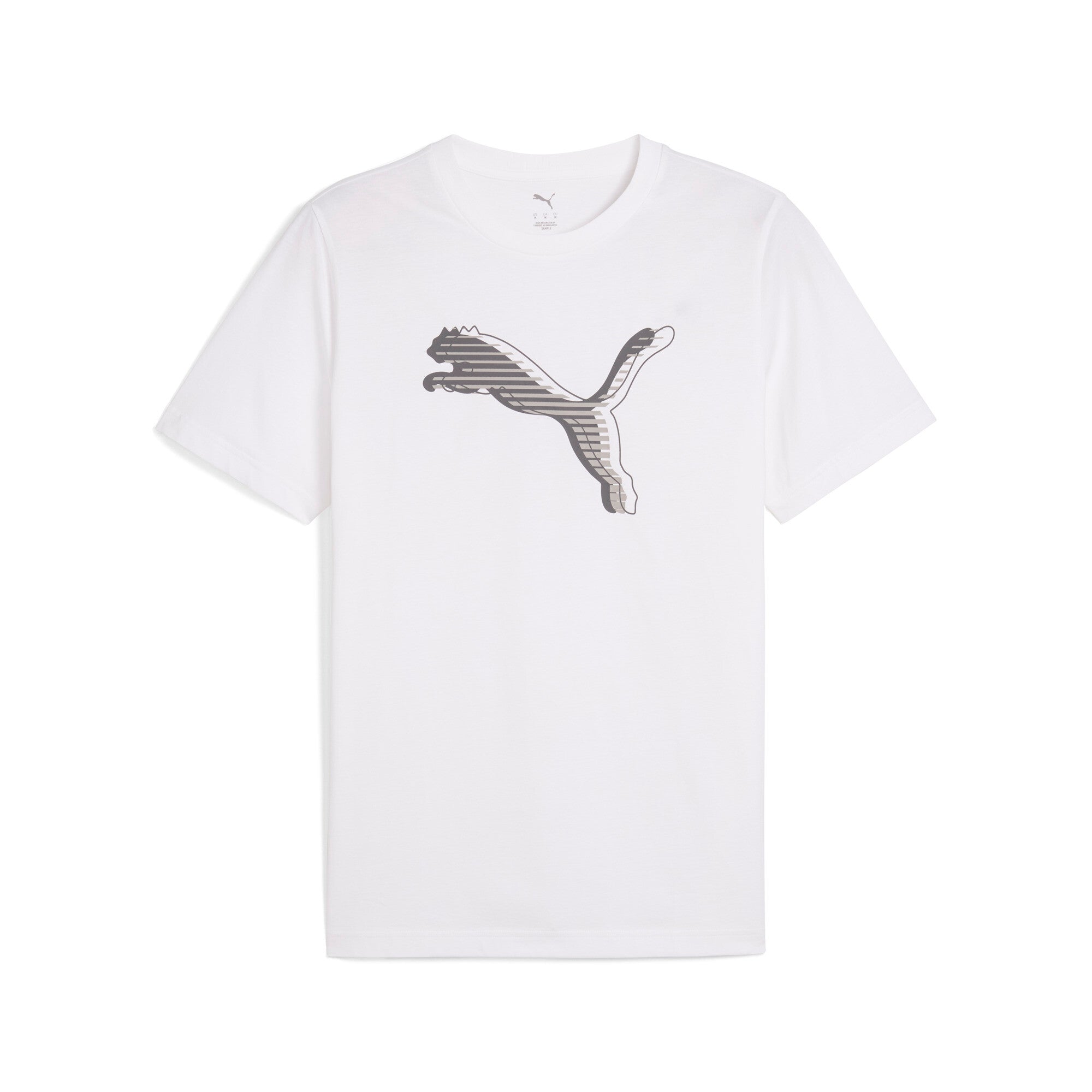 Puma graphics cat logo tee in white - Front View