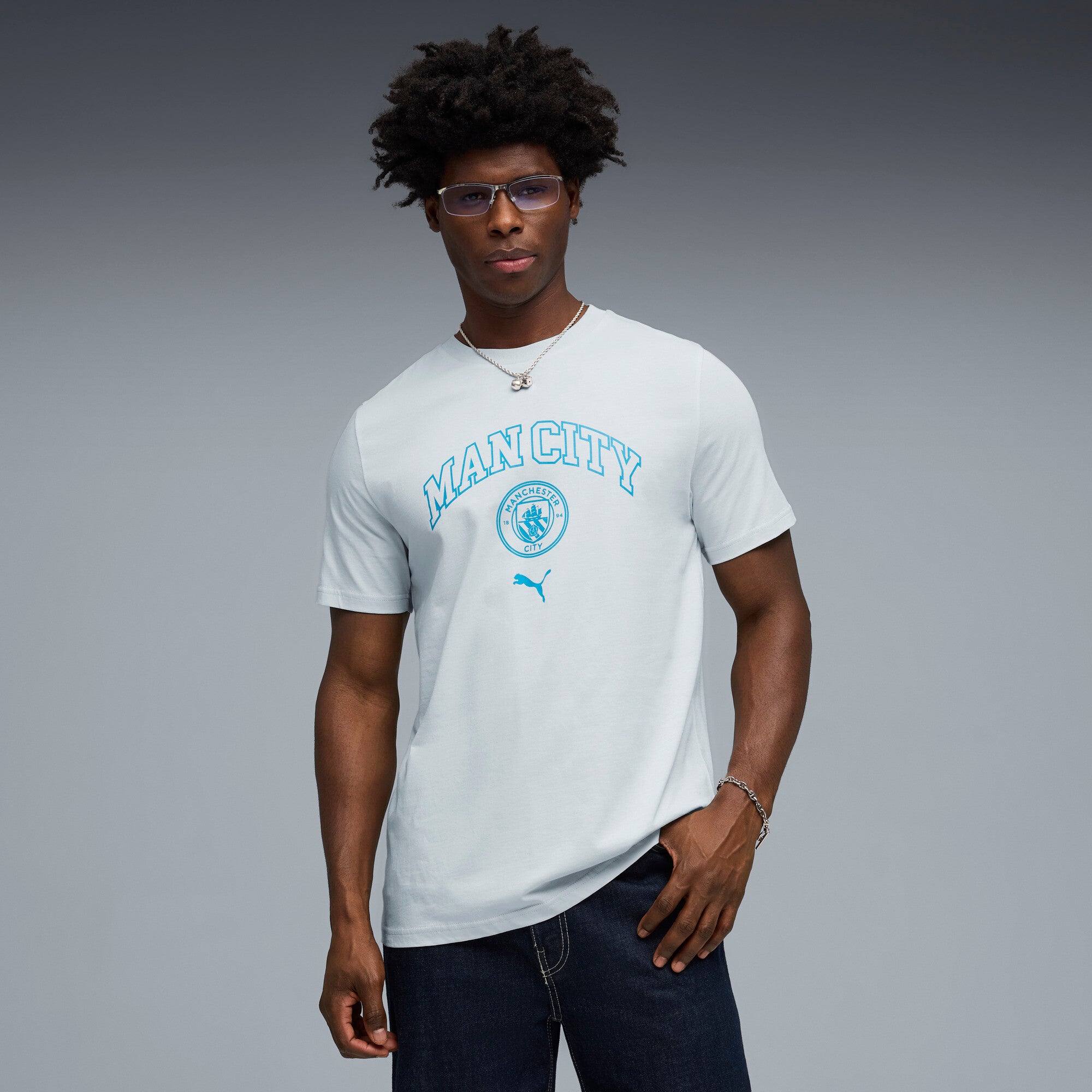 PUMA manchester city ftblculture tee men in sea glass