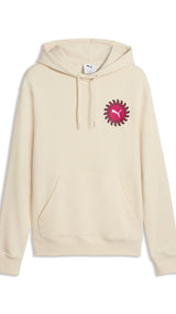 PUMA sunset drive hoodie men in alpine snow — front view