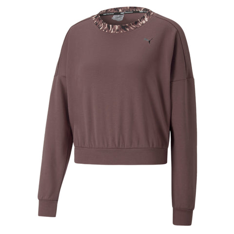 PUMA training safari glam crew sweatshirt in purple