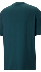 Puma classics oversized tee men in green - Back View