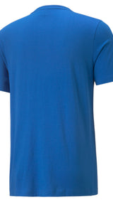 Puma classics men's logo tee in blue - Back View