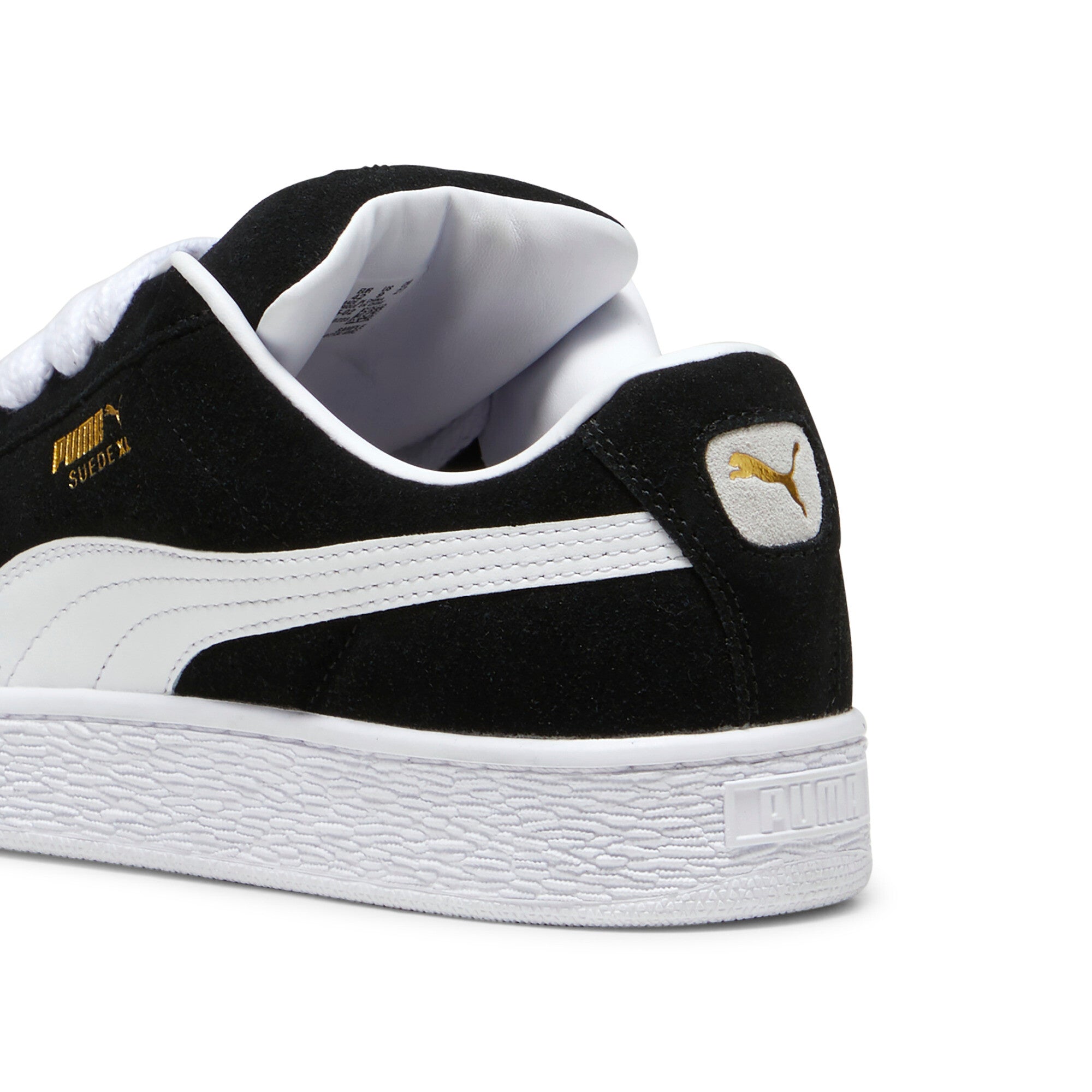 Puma suede XL sneakers in black and white - Back View