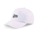 Puma script logo cap in black - Front View