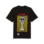 PUMA TotalEnergies CAF Africa Cup of Nations 2025 country tee in black and faster yellow - Front View