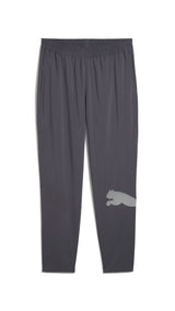 Puma train all day big logo woven pants in galactic gray - Front View