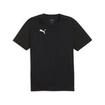 Puma teamFINAL football training jersey in black and silver - Front View