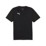 Puma teamFINAL football training jersey in black and silver - Front View