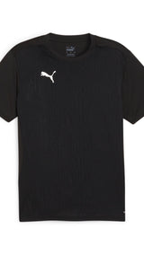 Puma teamFINAL football training jersey in black and silver - Front View