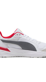 Puma scuderia Ferrari HP trinity 2 sneakers in white and flat medium gray - Side View 03