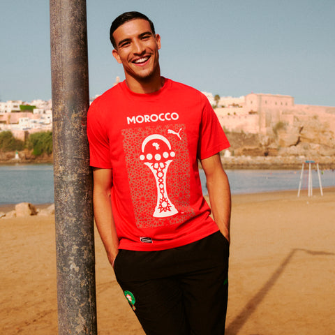 PUMA TotalEnergies CAF Africa Cup of Nations 2025 Morocco tee in red