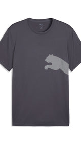 PUMA train all day big logo tee men in gray and white