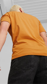 Puma essentials small logo tee men in beige - Model Shot 02