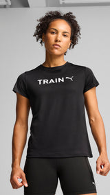 Puma graphics puma training tee in black - Model Shot 01