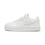 Puma cali court leather sneakers in white and creamy vanilla - Side View 01