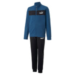 Puma polyester tracksuit in blue - Front View