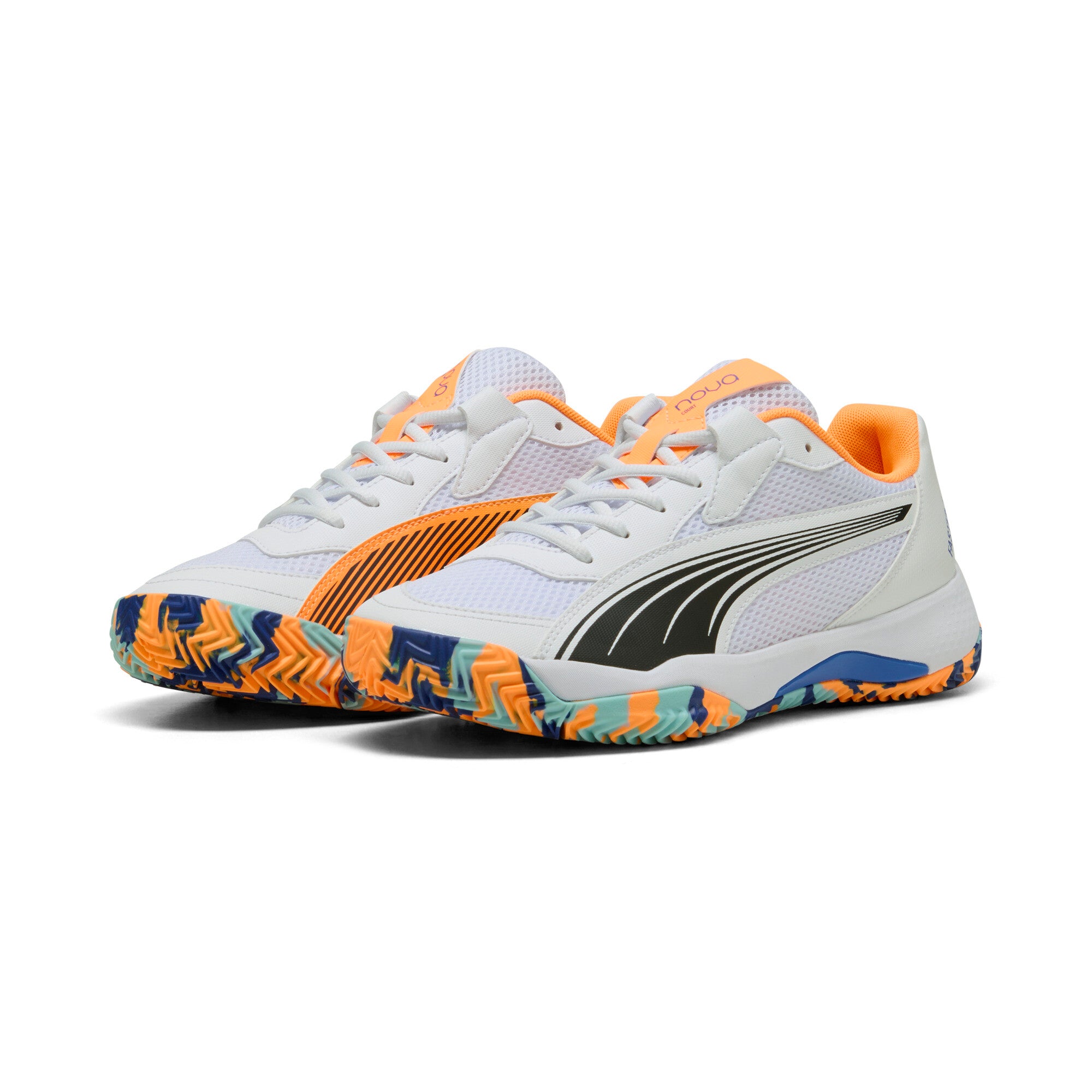 Puma nova court padel shoes in white - Front View