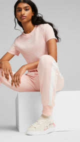 Puma iconic t7 women's track pants in pink - Model Shot 02