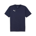 Puma teamFINAL football training jersey in navy and silver - Front View