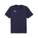 Puma teamFINAL football training jersey in navy and silver - Front View