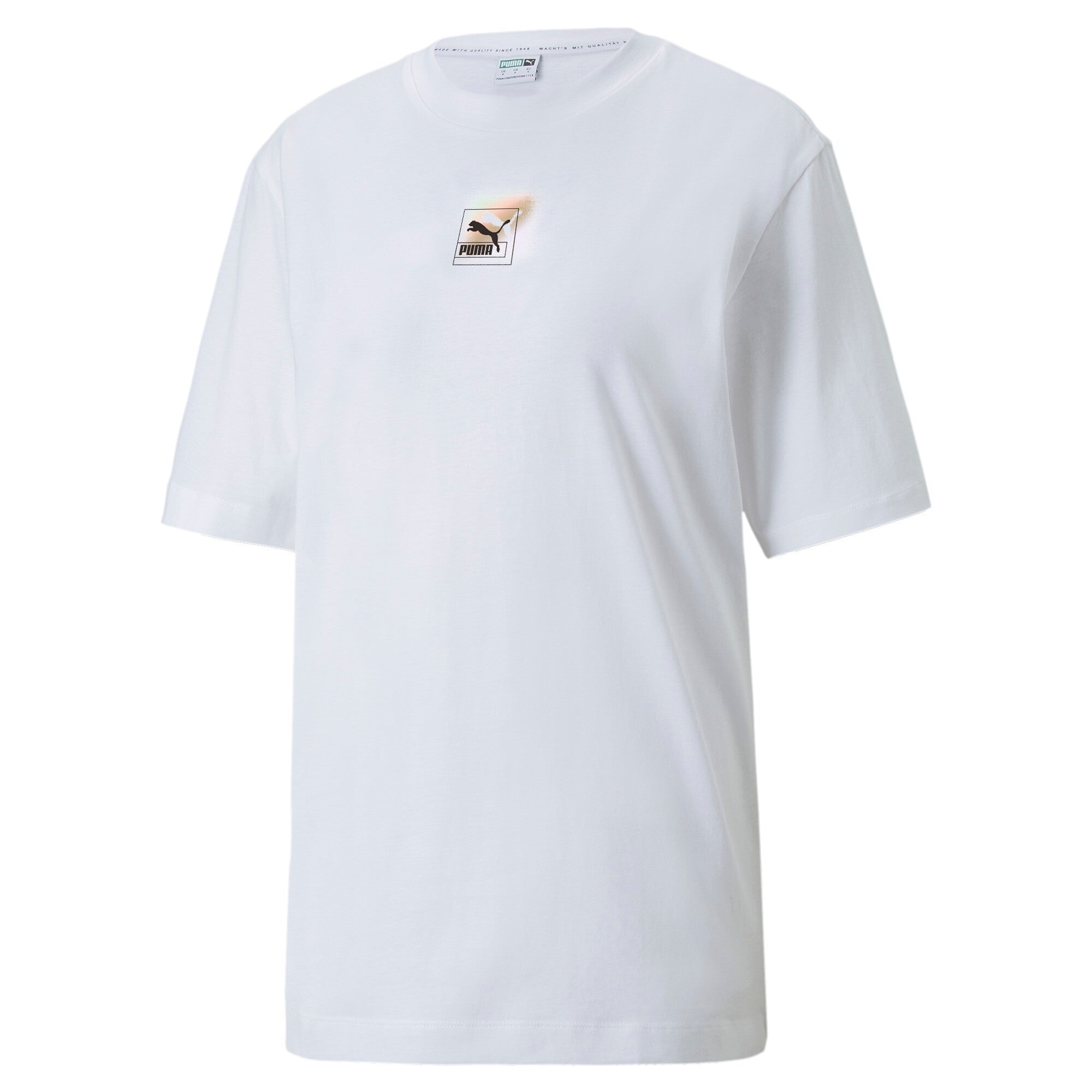Puma brand love relaxed tee women in white - Front View