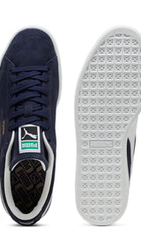 Puma suede classic sneakers in navy and white - Side View 02