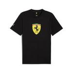 PUMA Scuderia Ferrari sportswear coloured shield tee in rosso corsa - black
