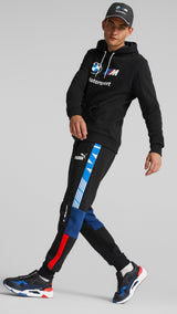 Puma BMW M motorsport essentials fleece hoodie in black - Model Shot 03
