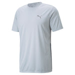 Puma favourite short sleeve men's running tee in gray - Front View