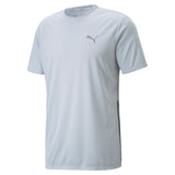 Puma favourite short sleeve men's running tee in gray - Front View