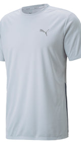 Puma favourite short sleeve men's running tee in gray - Front View