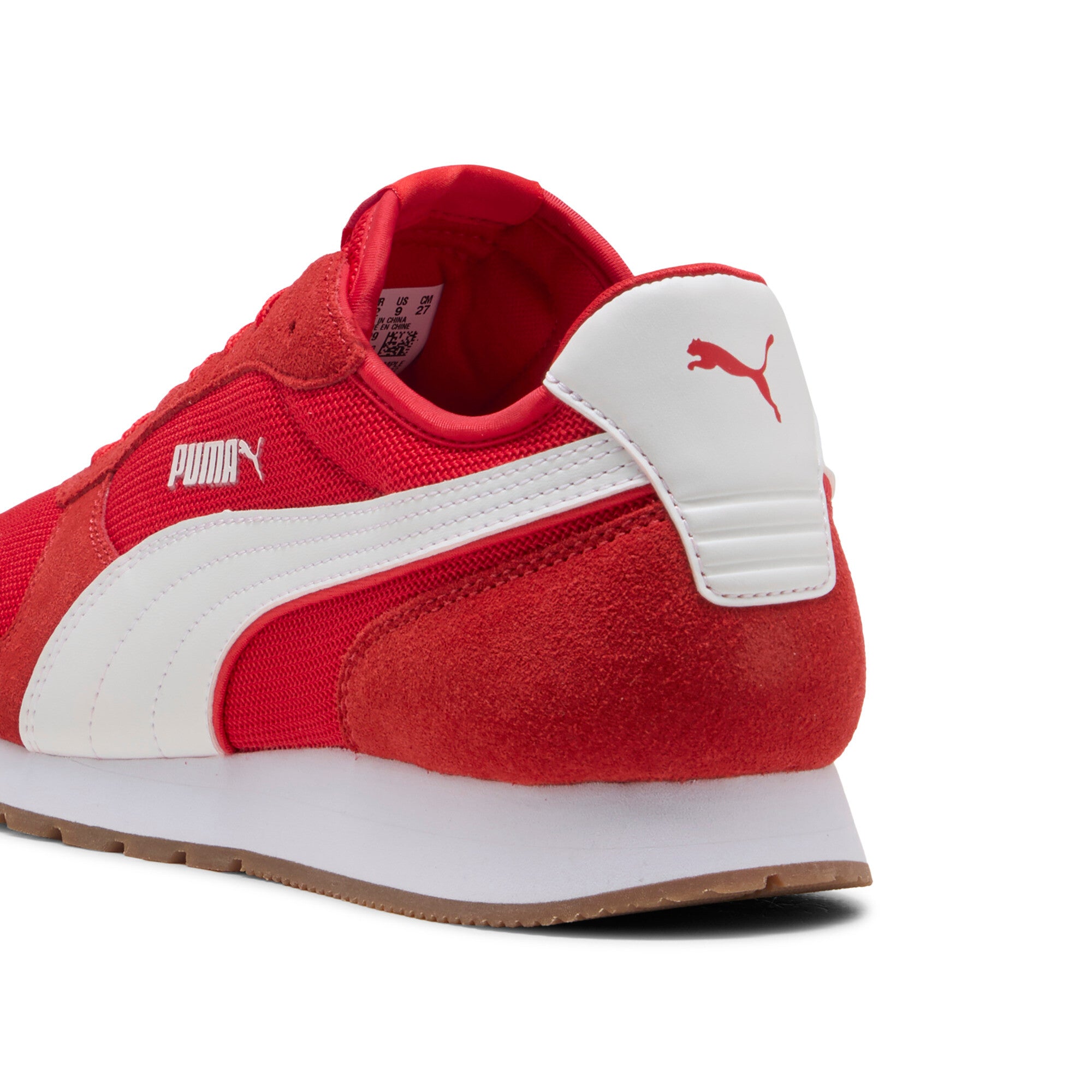 Puma st miler sneakers in white and gum - Back View