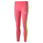 Puma T7 block leggings in pink - Front View