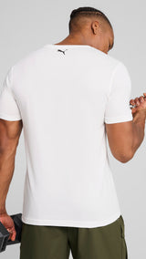 Puma graphics train "forever. faster." tee in white - Model Shot 02