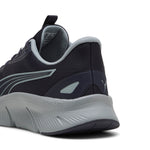 Puma Flexfocus lite modern woven running shoes in navy blue and cool mid gray - Back View