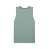Puma tad essentials sleeveless tank in green moon - Back View