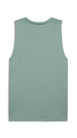 Puma tad essentials sleeveless tank in green moon - Back View