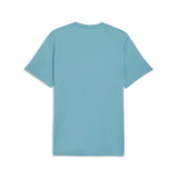 PUMA TAD ESSENTIALS solid cat tee men (525908) in baltic sea blue — back view