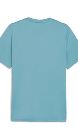 PUMA TAD ESSENTIALS solid cat tee men (525908) in baltic sea blue — back view