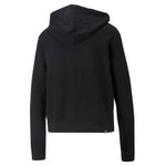 Puma her full-zip hoodie in black - Back View