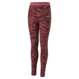 Puma alpha printed leggings in purple - Front View