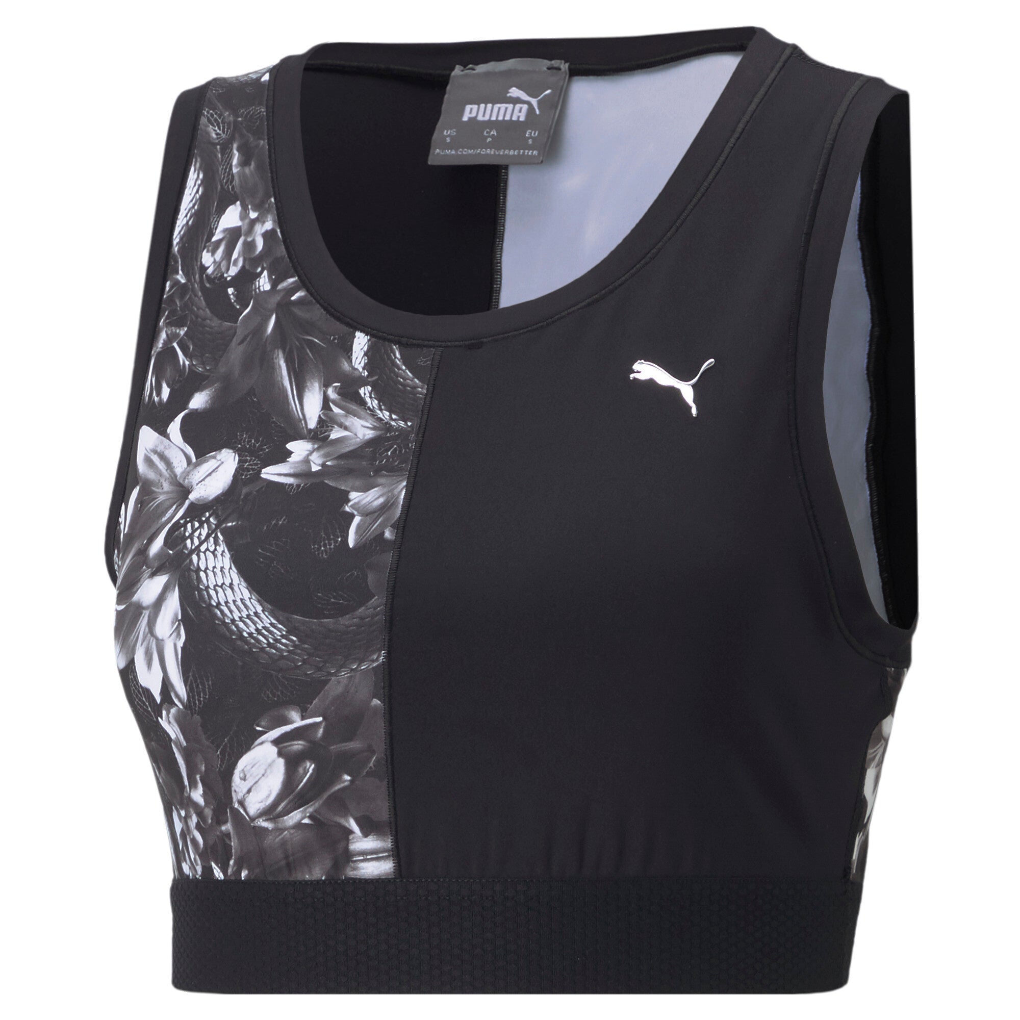 Puma train untmd crop tank puma bla in black - Front View