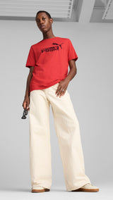 Puma graphics no.1 logo tee in red fire - Model Shot 03