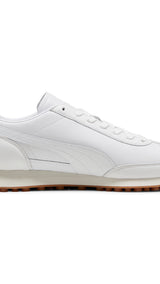 Puma easy rider leather sneakers in white - Side View 03
